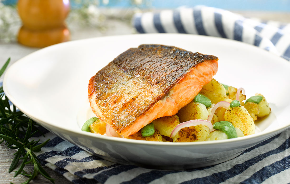 ChalkStream Trout with Celeriac, Gnocchi and Shallots | Bidfood