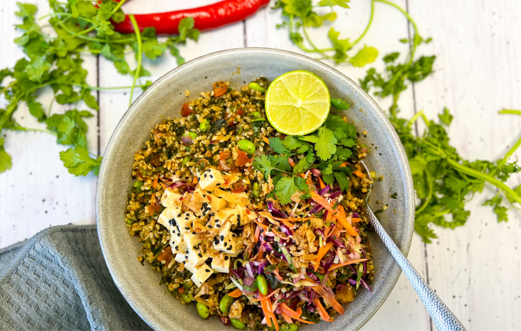 tofu buddha bowl recipe - food and drink trends 2025